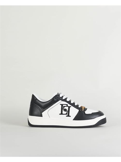 Leather sneakers with embroidered logo Elisabetta Franchi ELISABETTA FRANCHI | Sneakers | SA54G41E2309